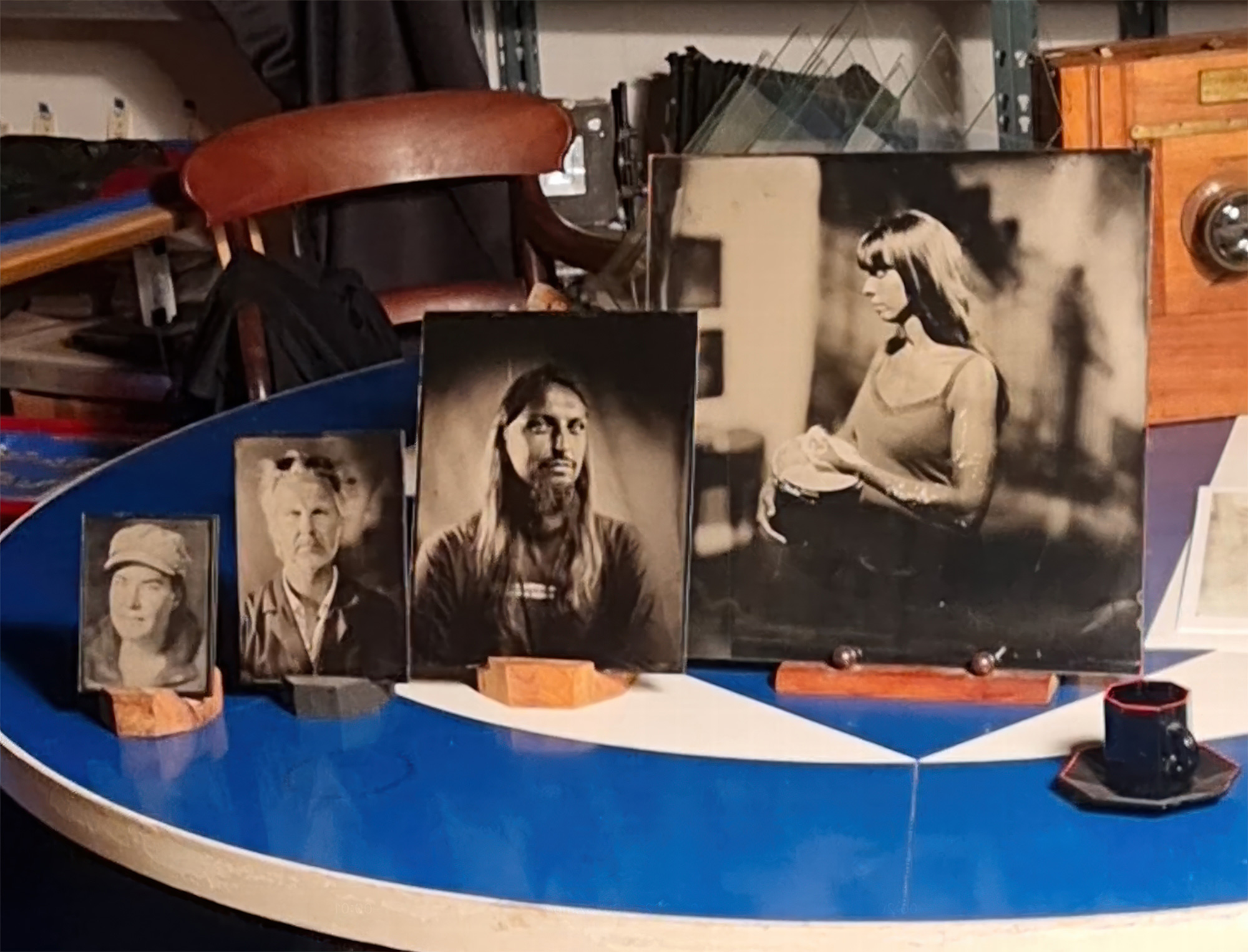 Différents formats d'ambrotypes